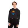 Women’s Cropped Hooded Sweatshirt - Sunset Soca Wine Festival Edition, Festival Apparel, Summer Hoodie, Beachwear, Casual Comfort