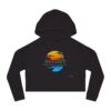 Women’s Cropped Hooded Sweatshirt - Sunset Soca Wine Festival Edition, Festival Apparel, Summer Hoodie, Beachwear, Casual Comfort