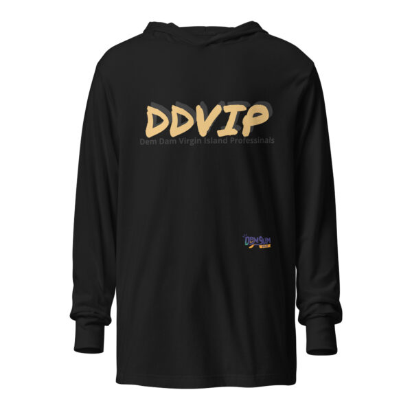 Gold Letter Hooded long-sleeve tee