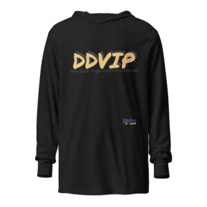 Gold Letter Hooded long-sleeve tee