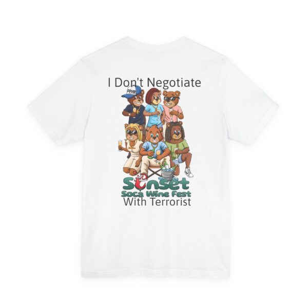 I Don't Negotiate Sunset Soca Festival Tee - Unisex Jersey T-Shirt